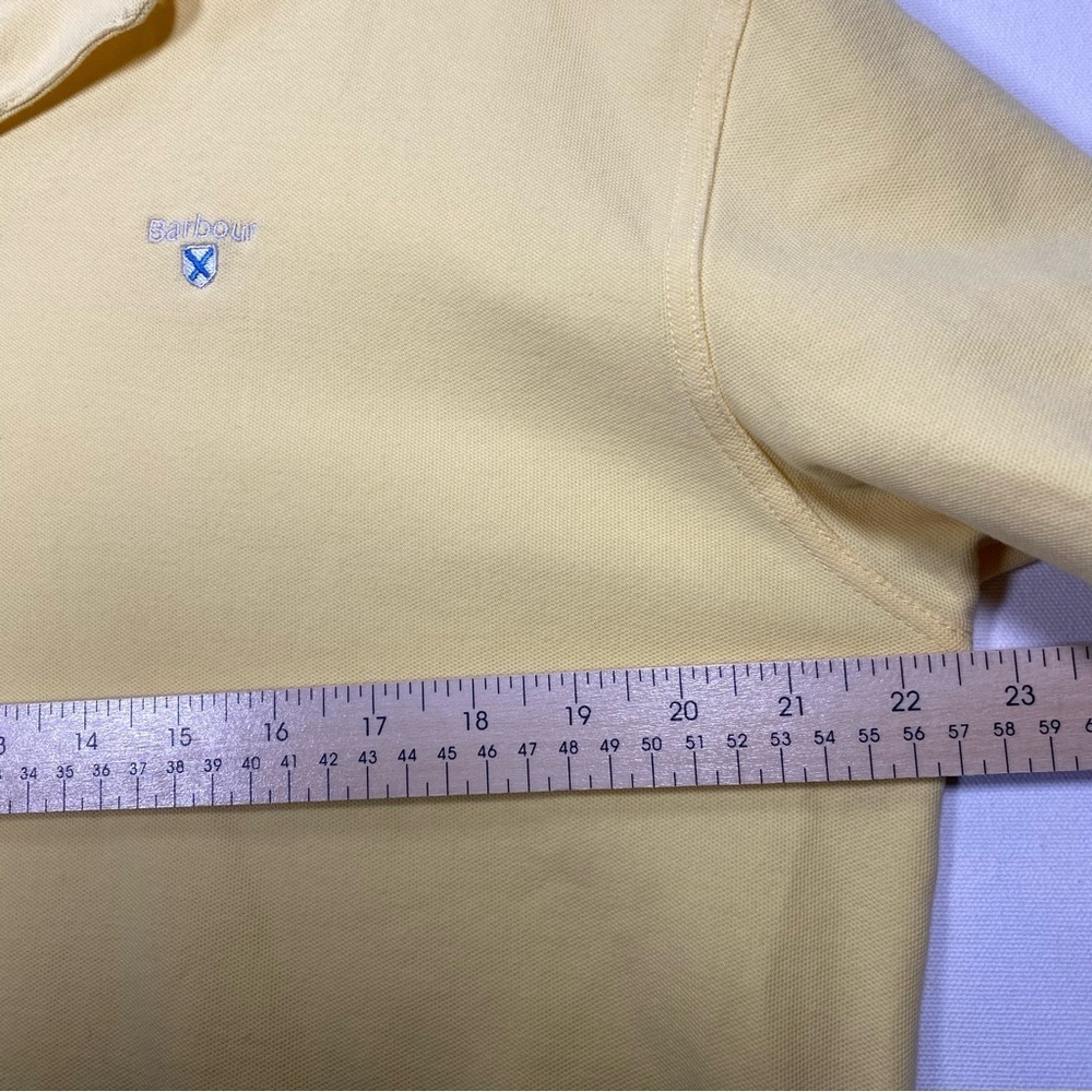 Barbour polo men’s shirt XXL pale yellow spring Easter Summer golf - Picture 4 of 6